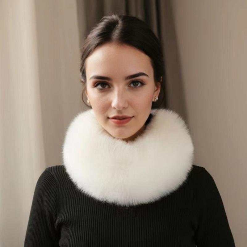 Женские зимние модели Net Red New Students Сто волос воротник шарф Зимний теплый шарф