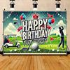 One option: A birthday celebration golf-themed party, made of polyester fiber.XY