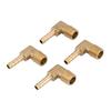 4 шт. Латунный штуцер-угольник с наружной резьбой для шланга, штуцер-елочка G14" 6 мм