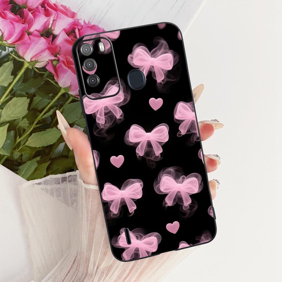Case for Itel Vision 1 Pro Matte Soft Silicone Black butterfly Shockproof Phone Bags For ItelS16 S 16 Vision1pro Back Covers