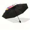 1pc Pretty Kuromi Pattern Umbrella, Fashionable, Personalized, High-Value Folding Umbrella, a Must-Have for Summer, 8-Rib Durable Iron Frame, Tri-Fold