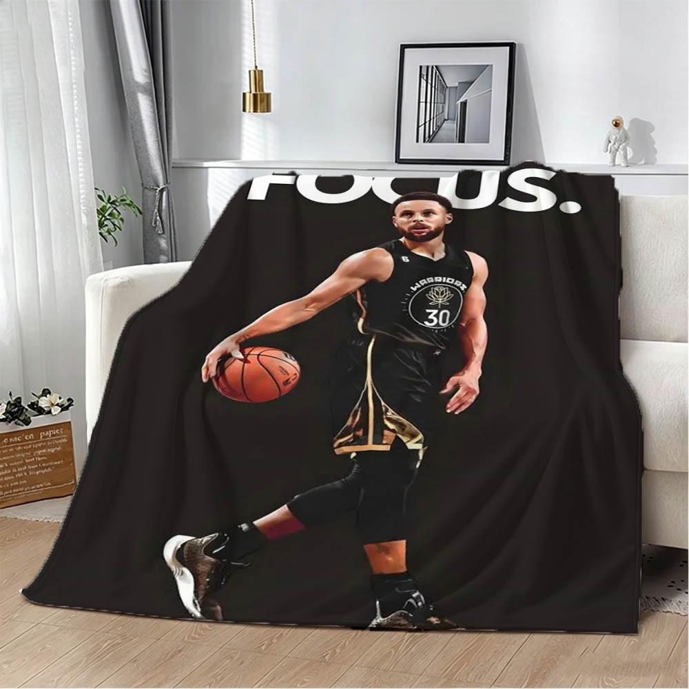 3D S-Stephen Basketball Player C-Curry-S Flannel Blanket Soft Throw Blanket Art For Home Decor Bedroom Bed Sofa Picnic Fans Gift