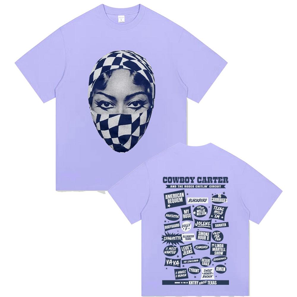Beyonce Cowboy Carter and The Rodeo Chitlin Circuit Tshirt Male Fashion Casual Oversized T Shirts Unisex Women Vintage Streetwear