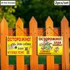 2pcs Funny Russian Wooden Warning Signs - Rectangle Hanging Ornament for Front Door, Wall, Outdoor Decor - Ideal Gift for Friend & Family