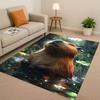 Kawaii Capybara Art Cartoon Living Room Non-Slip Area Rug Soft Carpet for Bedroom Playroom Sofa , Easy Clean Home Decor Doormat