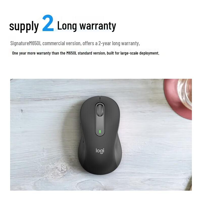 Logitech M650L Wireless Silent Dual-Mode Office Mouse
