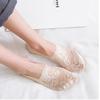 5 Pairs Women Lace Socks Boat Invisible Anti-Skid Ankle Socks Low Cut No-show Non-Slip Liner Slipper Socks