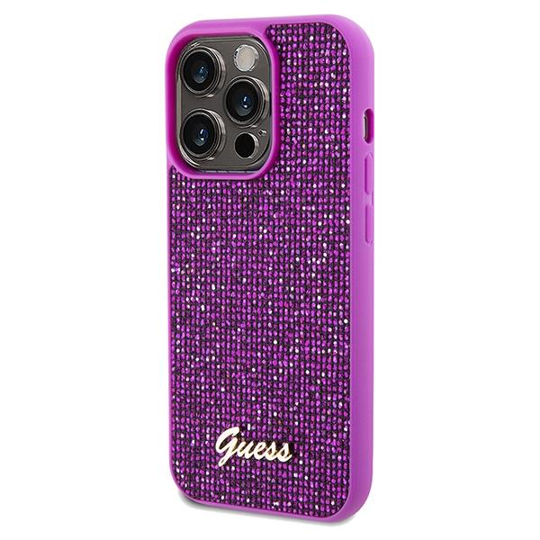 Guess Guhcp14Lpmsdgsf Iphone 14 Pro 6.1 Fuksja/Fuschia Hardcase Disco Metal Script