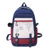 Junior High School Student Schoolbag Color Block Men Large Capacity Backpack Waterproof Women Travel Backpack