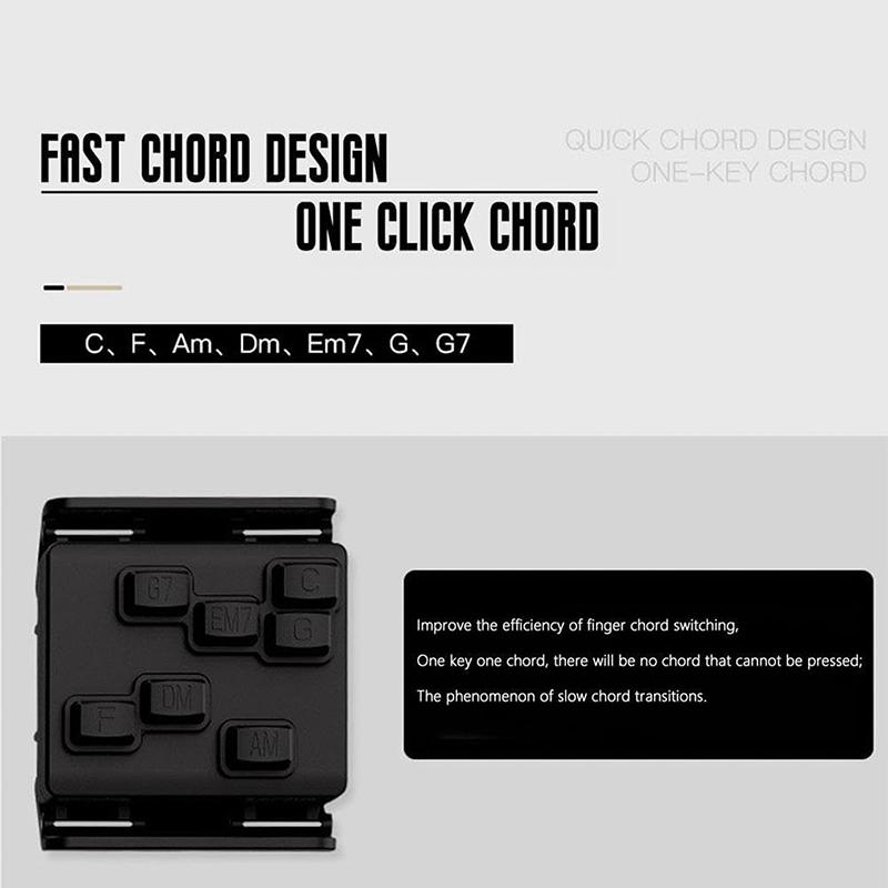 Тренажер для зажима аккордов укулеле для начинающих Помощь для укулеле Легкий набор для зажима Инструмент для обучения с помощью аккордов Насадка для укулеле Устранить