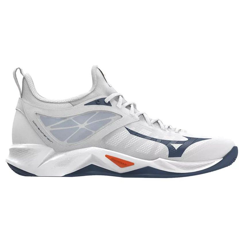 Mizuno Wave Dimension Простые Универсальные Низкие Тренировочные Кроссовки Унисекс Белые Синие V1GA224022