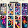 Красочный(1) Для iPhone 17 pro Max /17 pro Полное покрытие Наклейка Пленка-обертка 3D Цветная Задняя Защитная Наклейка Пленка