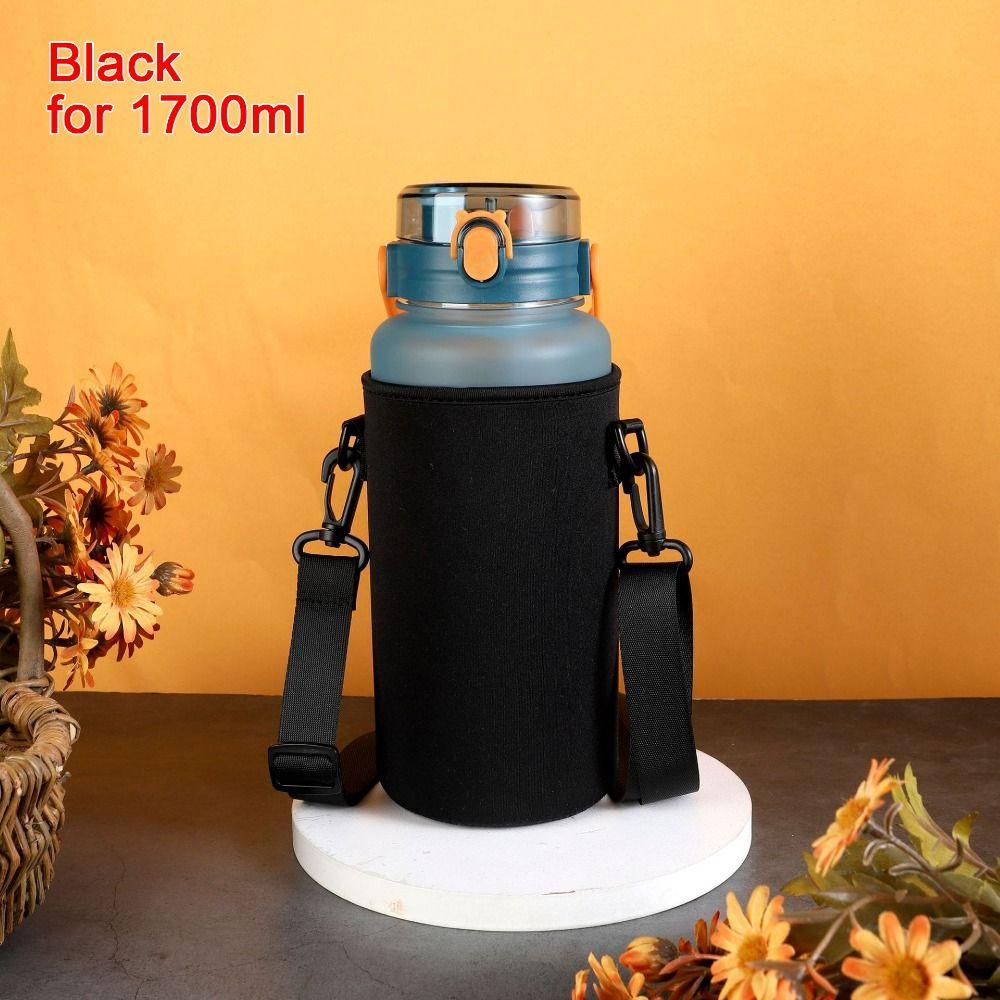 Universal Neoprene Water Pouch Holder Shoulder Strap Water Bottle Cover Bag Pouch With Strap Black Bottle Carrier Insulat Bag