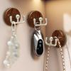 2pcs Reusable Double Hooks Wood Grain Clothes Hook Multi Purpose Suction Cup Hook  Universal