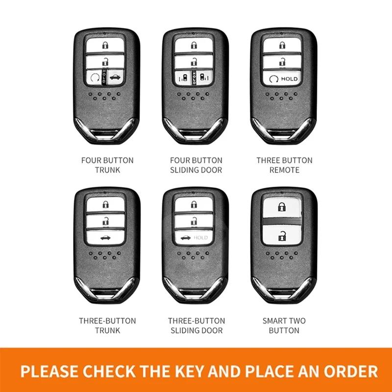 VZH5 Zinc Alloy Car Smart Control Key Case Cover Shell Fob Holder for Honda HRV Protector Key Bag Automotive Interior Accessories