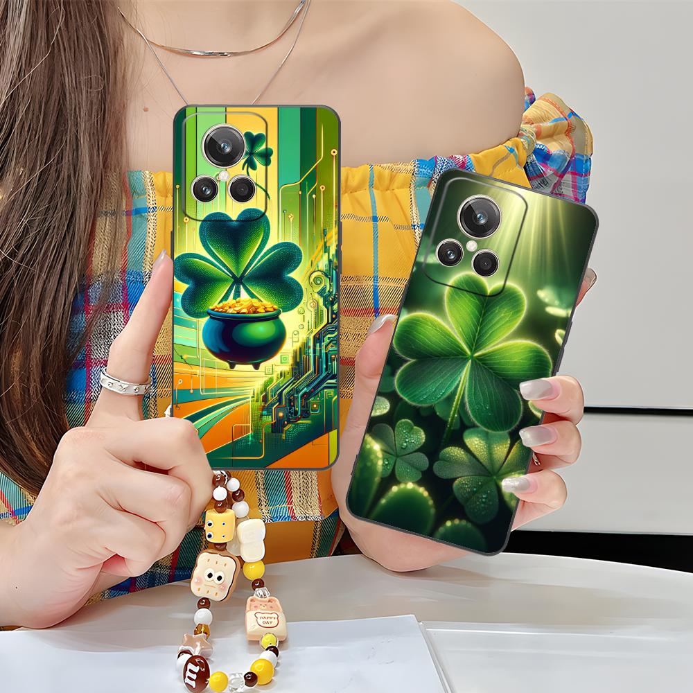 Чехол для мобильного телефона на День Святого Патрика для Realme 15 14 13 12 11 10 9 Pro Plus T i Lite 5G Цветной Печатный Чехол Красивый Роскошный