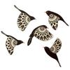 5pcs Home Decor Bird Wall Decor Wall Hanging Wooden Bird Ornaments Wooden Bird Wall Art  Garden