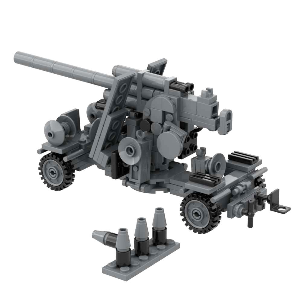 Блочный конструктор Гаубица M777 Флак 36 pak40 M102 M198 Бофорс 40мм Зенитное Противотанковое Орудие Артиллерия Линкора Военный Набор Кирпичиков