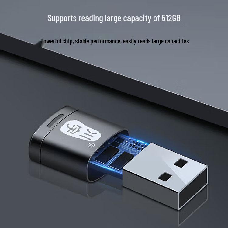 Автомобильный кардридер ChuanYu USB 2.0: Поддерживает карты TF/Micro SD объемом до 2 ТБ