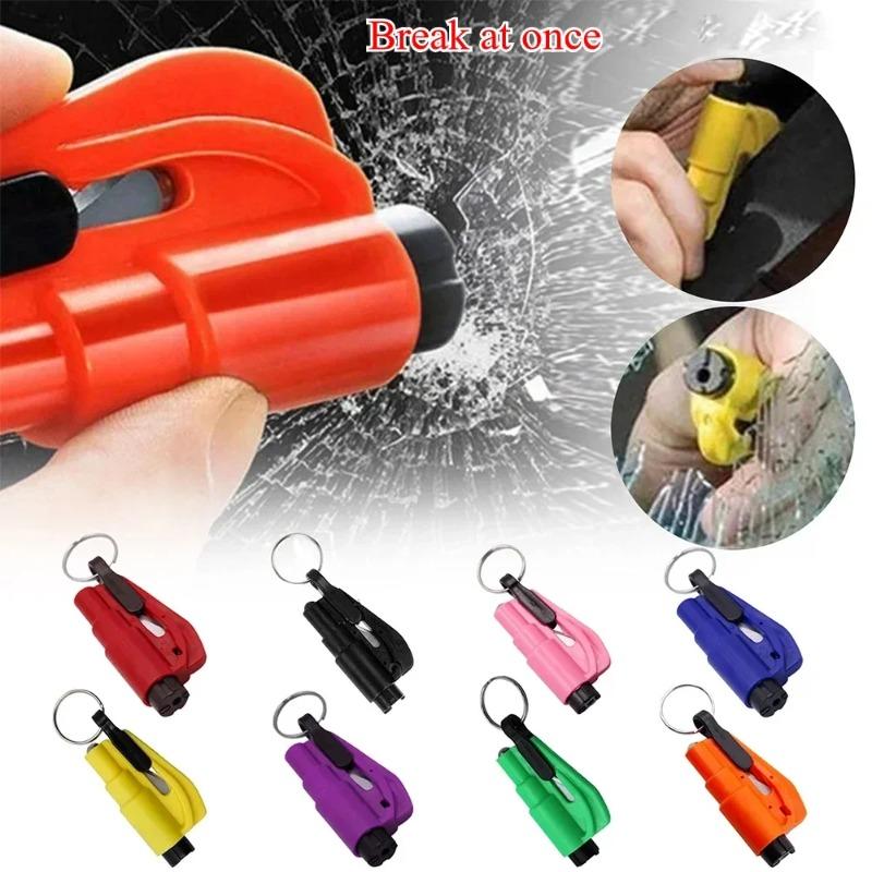 5 шт. Мини-молоток безопасности Автомобильный аварийно-спасательный набор Брелок Нож Резак для ремня безопасности Аварийный молоток для разбивания стекла перевозится