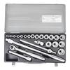 Socket Wrench Set, 12.7mm (1/2") Drive, 160M, 25 Pieces, Silver