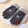 Kids Winter Gloves Windproof Cartoon Ski Gloves with Elastic Cuffs Cold Weather Warm Gloves for