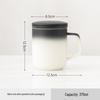 Chaxun Zen Black Ceramic Mug with Lid and Filter