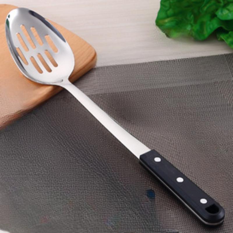 HANYANG Нержавеющая сталь Черный жемчуг Кухонные принадлежности Кухонная ложка Набор лопаток Кухонная утварь Нержавеющая сталь Дырявая ложка Ложка Шпатель