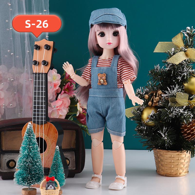 30cm Bjd Doll 23 Moveable Joints 12 Inch Christmas Dolls With Clothes and Shoes Kids Toys For Girl's Christmas Gifts