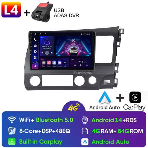 Android Car Radio Multimedia для Honda Civic RHD 2005 - 2012 Мультимедийный проигрыватель 2 Din Правый руль Навигация GPS Carplay DVD