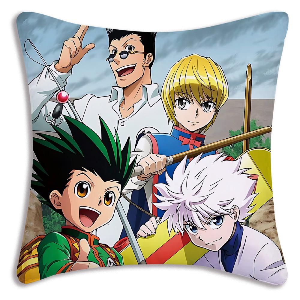 Горячие Аниме Комиксы Hunter×Hunter Наволочки Мультяшные Декоративные для Дивана Домашние Двусторонние Печатные Короткий Плюш Милые Наволочки