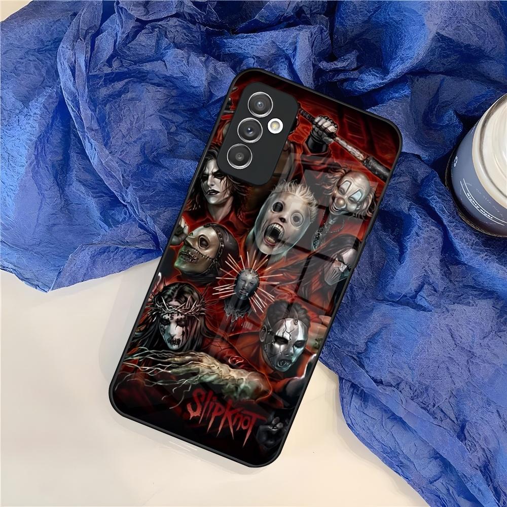 Чехол для телефона S-Slipknot Популярная группа для Samsung S25 S24 S30 S21 S23 S20 S22 Fe S10 E S9 Note 20 Pro Ultra Plus стеклянная крышка