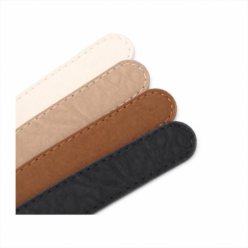 Minimalist PU Leather Belt Gold Alloy Buckle Faux Leather Waistband Slim Waist Strap For Women