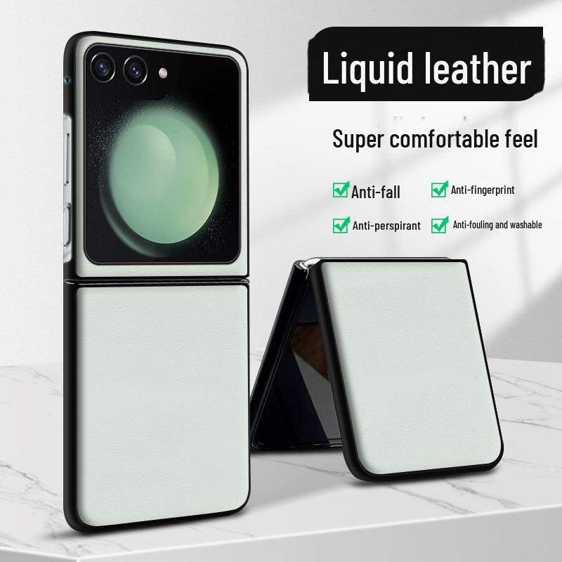 Чехол из жидкой кожи Samsung ZFlip5: Защита от падений и обрастания в одном элементе.