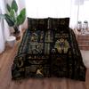 Antique Egyptian Hieroglyphs N Deities Duvet Cover Set King Queen Double Full Twin Single Size Bed Linen Set