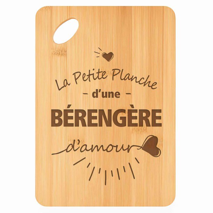 Planche à découper - PLANETEE - Bérengère d'Amour - Bambou - 30x20x1 cm - Cadeau gravé