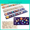 Wooden Space Planet Puzzles Montessori Toys For Kids Educational Jigsaw Tray For Science Learning