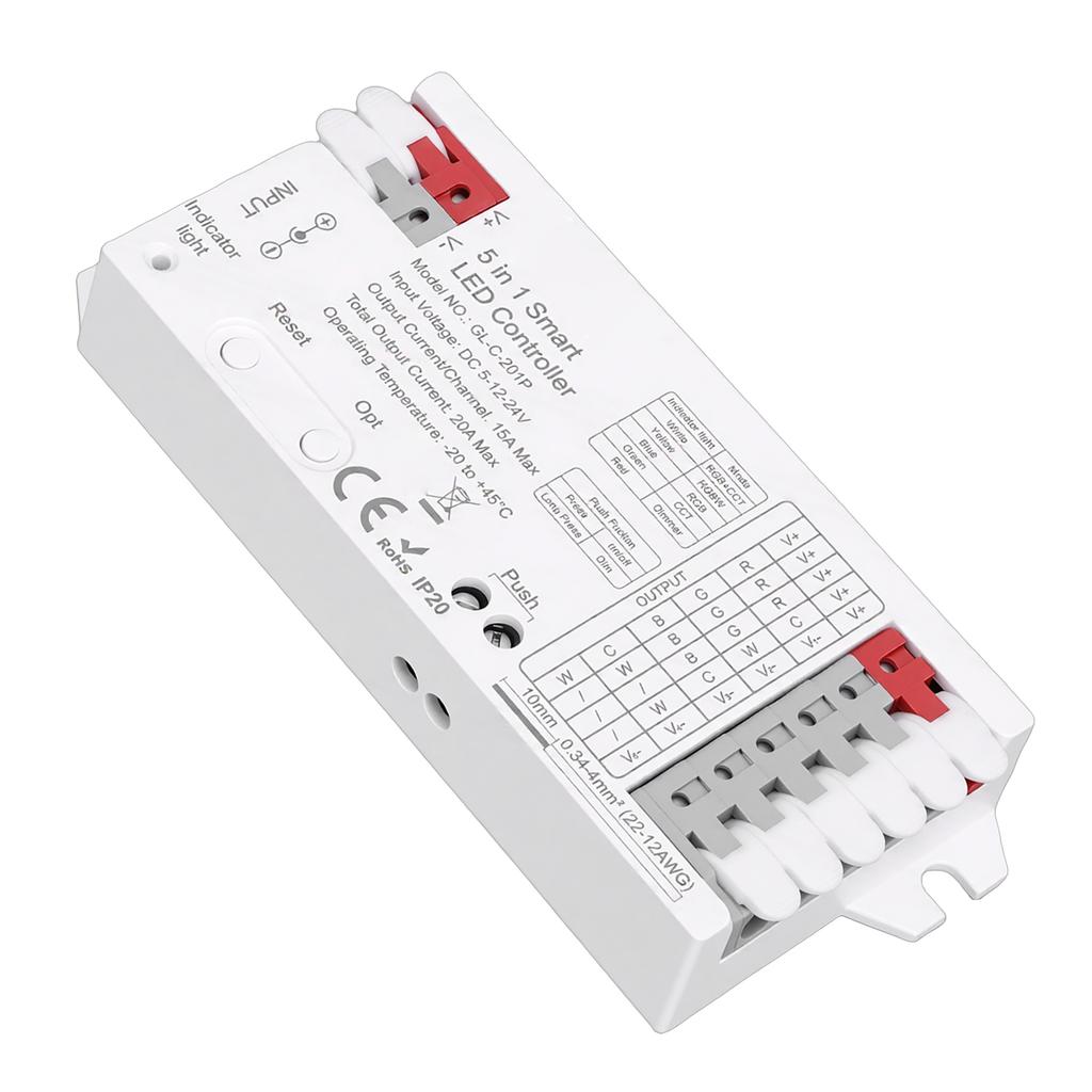 Светодиодный контроллер Поддержка ZigBee3.0 Pro+ 5 в 1 Контроллер светодиодной ленты RGBCCT RGBW RGB CCT Диммер Режим 20А