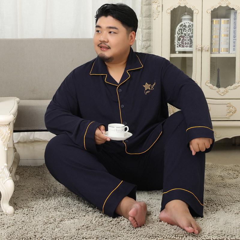 Meijiyunqiu Мужская пижама больших размеров из хлопка в полоску