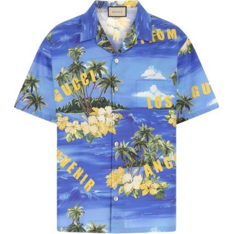 GUCCI Printed Cotton Bowling Shirt 694125-ZAJSR-4464