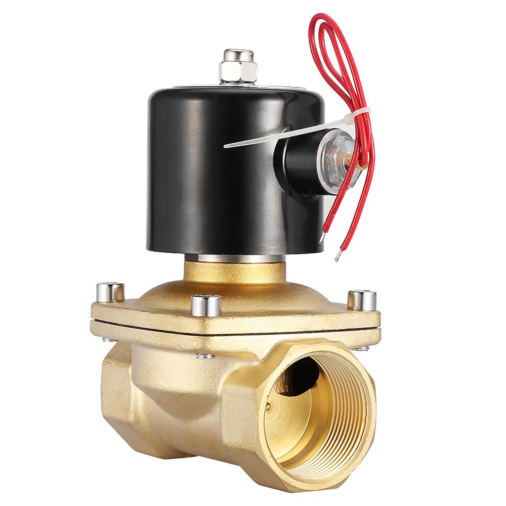 DN40 112" Two Way Brass Electric Solenoid Valve Normally Closed 220VAC