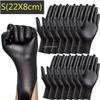 50/100/200pcs Disposable Black Nitrile Gloves, Kitchen, Tattoo, Hair Dye Gloves, Food Processing, Household Small Tools