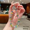 Kai Xing Da Роскошная цепочка для телефона с цветными кристаллами и бриллиантами, подвеска-бабочка, ручная работа, бисерный ремешок, защита от потери, брелок для сумки
