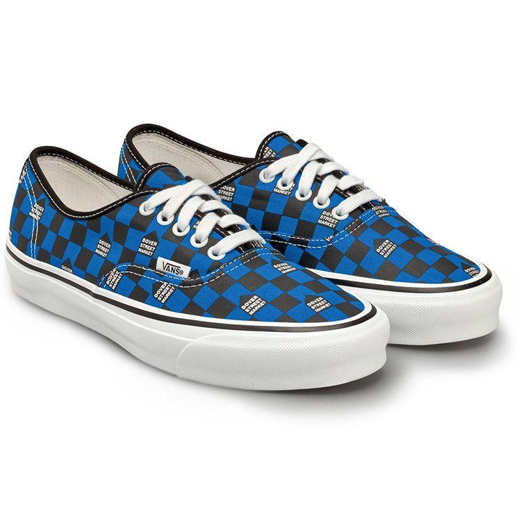 Dover Street Market x Vans OG Authentic LX DSM Шахматная клетка - Синие Унисекс Кроссовки Черные Белые VN0A4BV95B3