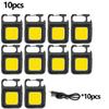 Super Bright Mini COB Keychain Portable Light Flashlight Charging Lamp Camping Lights with Magnet 4 Lighting Modes Forwork Light