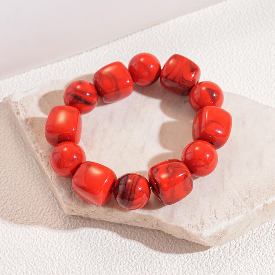 Bohemian Irregular Round Resin Bracelet - Elegant, Versatile Jewelry for Women