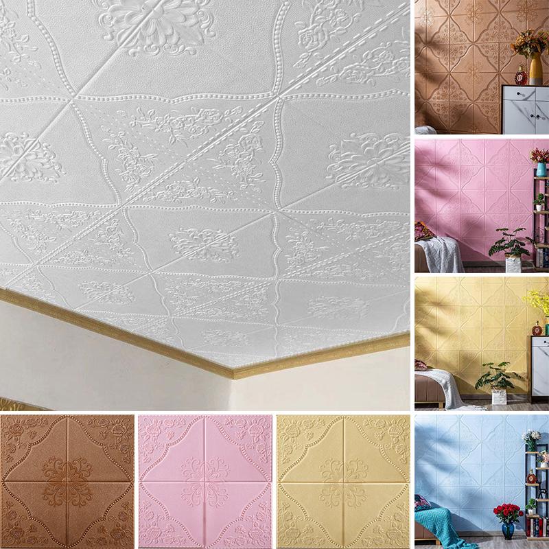 1/5/10 шт. 70*70 см потолочная крыша самоклеящаяся теплая спальня 3d трехмерная стена прикреплена к фоновой стене