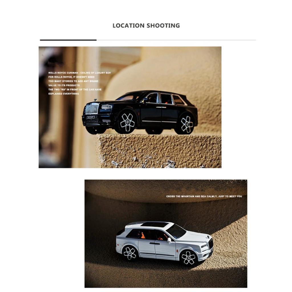 Большой размер 1/20 Rolls Royce SUV Cullinan Alloy Luxy Car Model Diecast Metal Toy Vehicles Car Model Sound and Light Children Gift