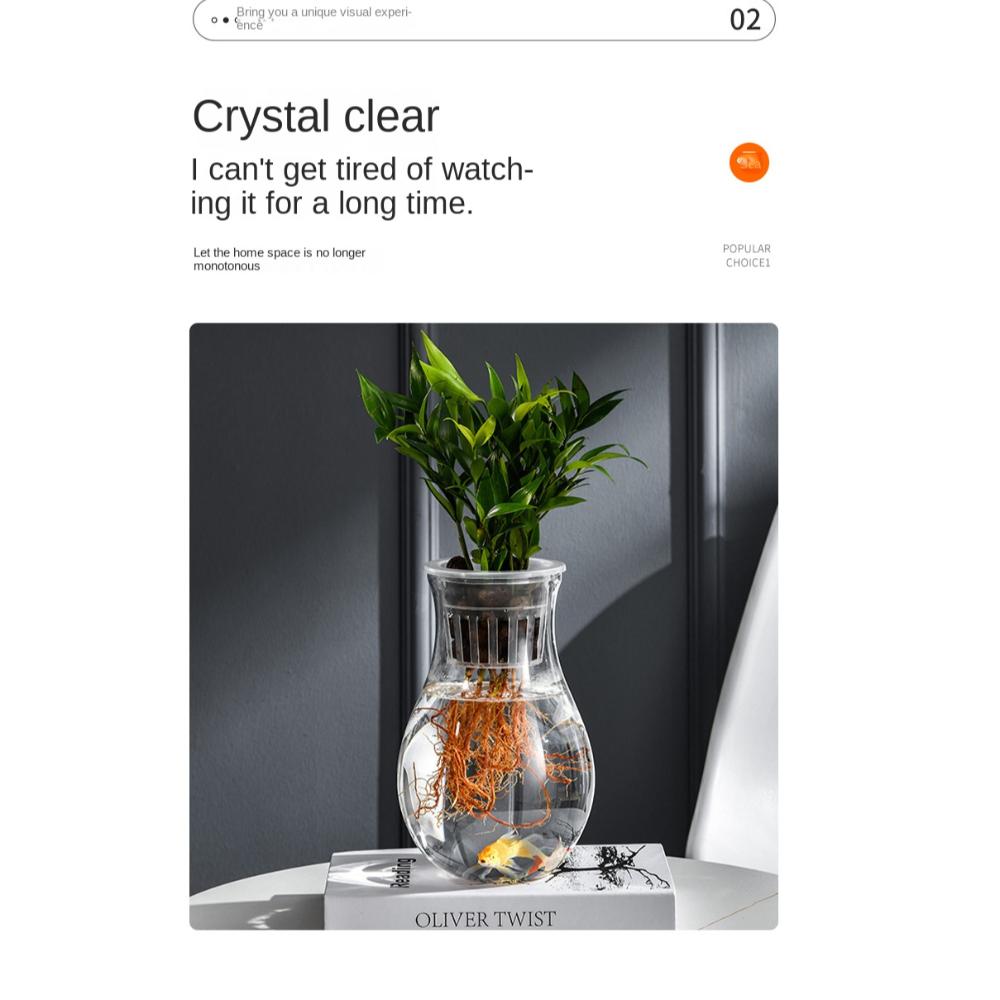 Пластиковые самовпитывающие цветочные горшки Прозрачная ваза Гидропонные специальные цветочные горшки Настольный