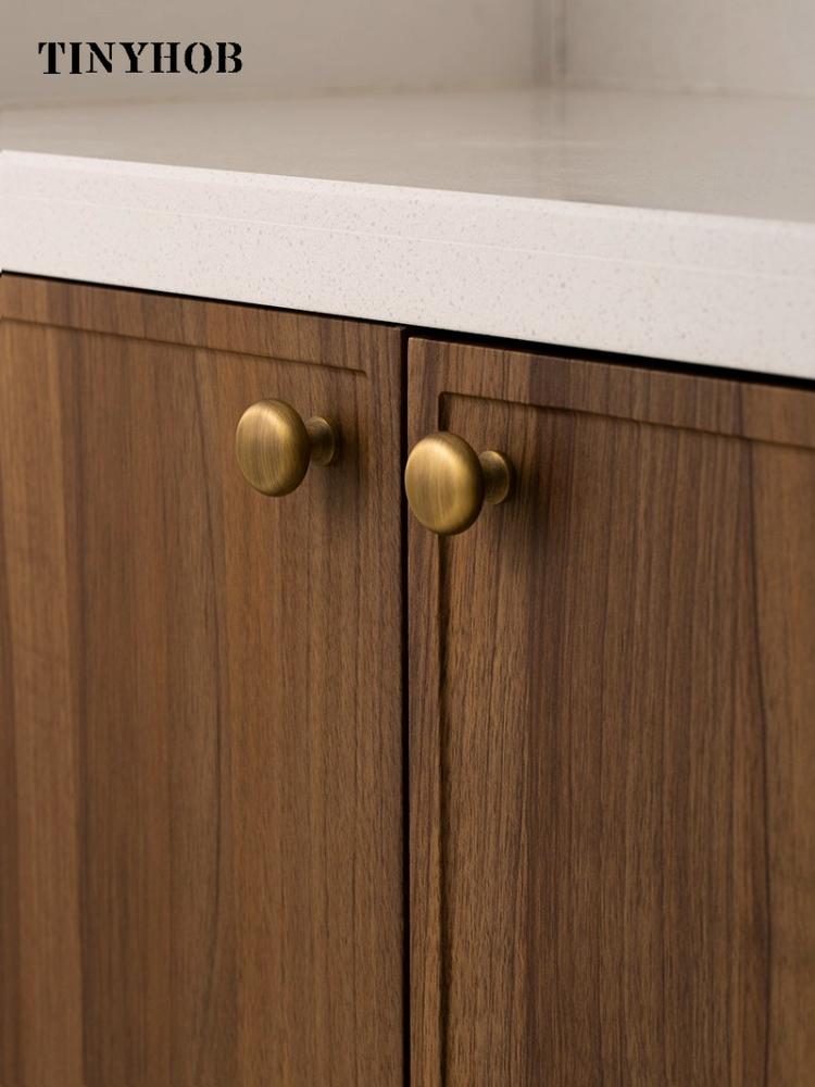 Tinyhob Minimalism Bronze Furniture Handles Wardrobe Kitchen Cupboard Cloakroom Bedside Small Cabinet Handle Decorative Knob
